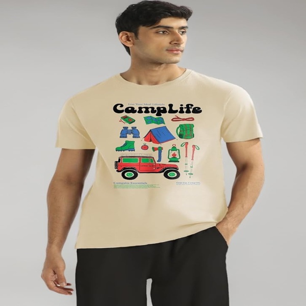 Graphic Printed Cotton Tee - Image 2